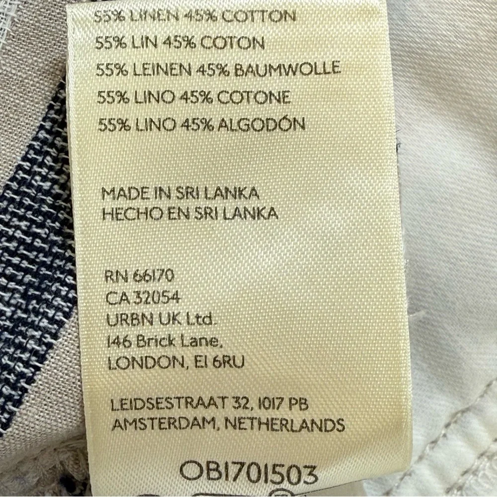 Anthropologie Pilcro Beach Cargo Pants in a striped linen blend Size 26 - Picture 9 of 12